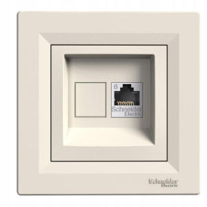 Schneider Asfora Gniazdo Rj45 Kat.6, Utp Krem Z/r