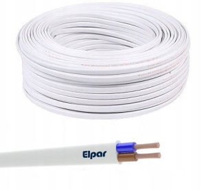 Przewód Elektryczny Omyp 2x 1,5 Biały 100m Elp