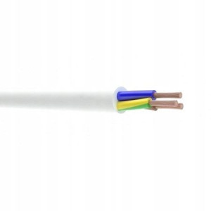 Przewód Elektryczny Linka Omy 3x 0,75 Biały 1m Ekb