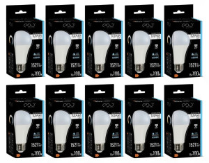 10x Żarówka LED E27 A65 15W 6500K zimna 1521lm EDO