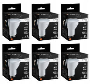 6x Żarówka LED GU10 5,5W 4000K 120' 500lm EDO