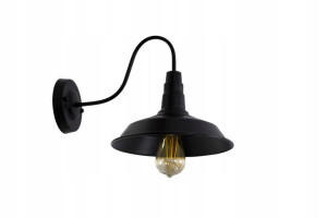 Kinkiet Lampa Ścienna Retro Vintage Loft E27 Black