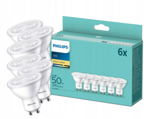 6x Żarówka LED GU10 4.7W = 50W 345lm 2700K PHILIPS