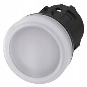 Główka lampki sygnalizacyjnej 22mm biała Siemens
