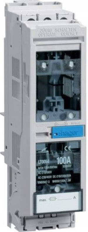 Hager Rozłącznik Bezpiecznik. Nh000 3p 100a Lt0054