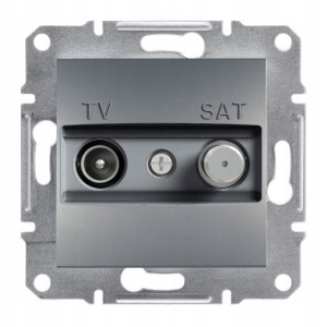 Schneider Asfora Gniazdo Tv-sat 1db Końc. Stal B/r