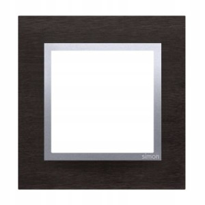 Simon 54 Premium Inox Yin metal ramka 1-kro Nature
