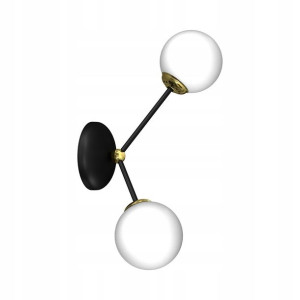 Kinkiet Joy Black/gold 2xe14 Mlp7458 Milagro
