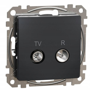 Schneider Design Gniazdo R-tv Końcowe 4db Czarn