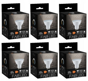 6x Żarówka LED GU10 4,5W 4000K 120' 400lm EDO