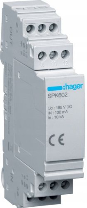 Hager Ogranicznik Przepięć Adsl + Isdn 2p Spk602
