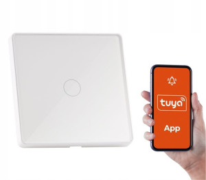 Włącznik pojedynczy dotykowy Smart WiFi Tuya biały