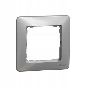 Schneider Design Ramka Pojedyncza 1-krotna Srebrna