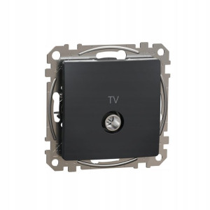 Schneider Design Gniazdo 1x Tv Końcowe Czarne