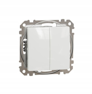 Schneider Design Przycisk Podwójny Biały Sdd111118