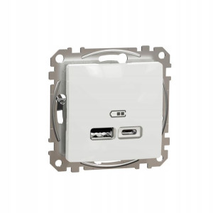 Schneider Design Ładowarka Gniazdo Usb Typ A+c Bia
