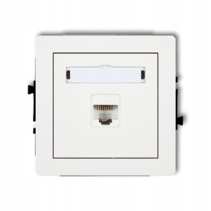 Karlik Deco Gniazdo Komputerowe Rj45 Kat.5e Białe