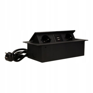 Gniazdo Chowane W Blat 2x 230 2x Usb + Kabel Orno