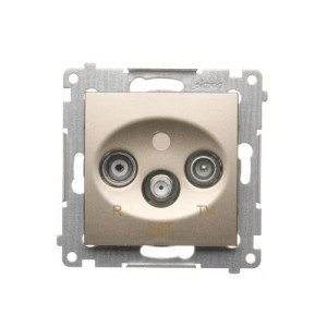 Simon 54 Gniazdo R-tv-sat Przelot Złoty Dasp.01/44
