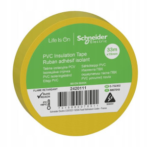 Schneider Taśma izolacyjna żółta 19mm x 33m