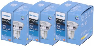 3x Żarówka Led 4,6w 50w Nw 4000k 36' Gu10 Philips