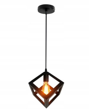 Lampa Sufitowa Wisząca Loft Industrial Czarna E27