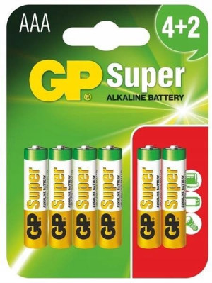 6x Bateria alkaliczna GP Super AAA LR03 1,5V (blister 6 sztuk)