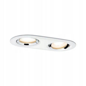 Oprawa wpuszczana owalna NOVA LED GU10 chrom biały
