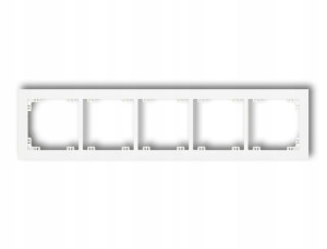 Karlik Deco Ramka Pięciokrotna 5-krotna Biała Dr-5