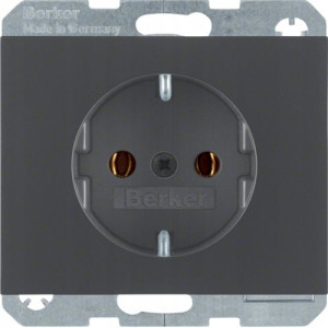 Berker K. Gniazdo Schuko Antracyt 47157006