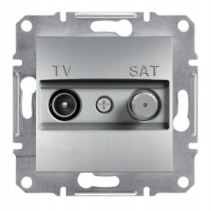 Schneider Asfora Gniazdo Tv-sat 1db Końc. Alu B/r