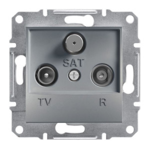 Schneider Asfora Gniazdo R-TV-SAT końcowe (1dB) bez ramki stal EPH3500162