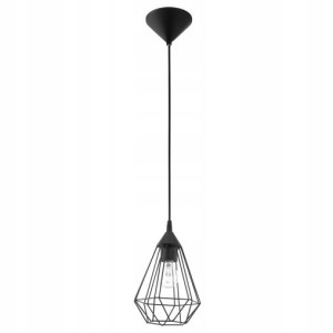 Lampa Wisząca Druciana Vintage Tarbes E27 Czarny