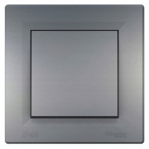 Schneider Asfora Łącznik 1-biegunowy IP44 z ramką stal EPH0100262