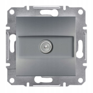 Schneider Asfora Gniazdo Tv 4db Przelot. Stal B/r