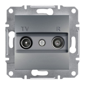 Schneider Asfora Gniazdo R-tv Końcowe 4db Stal B/r