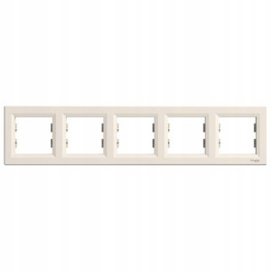 Schneider Asfora Ramka 5-krotna Krem Eph5800523