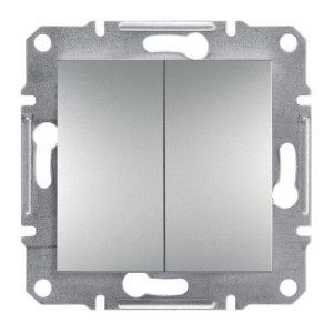 Schneider Asfora Łącznik świecznikowy (zaciski śrubowe) bez ramki aluminium