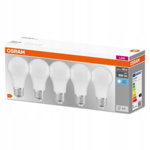 Zestaw 5x Żarówka LED E27 8,5W 4000K 806lm Osram