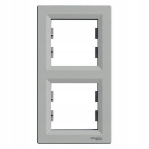 Schneider Asfora Ramka 2-krotna Aluminium