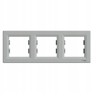 Schneider Asfora Ramka 3-krotna Aluminium