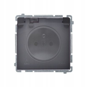 Simon Basic Gniazdo wtyczkowe Z/U IP44 grafit mat