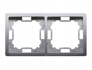 Kontakt Simon Basic Ramka 2-krotna Podwójna Inox