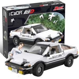 Cada klocki konstrukcyjne biały samochód wyścigowy Initial-D AE86 Trueno C6