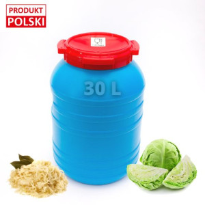 Beczka plastikowa do kiszenia kapusty, na wodę 30l Atest