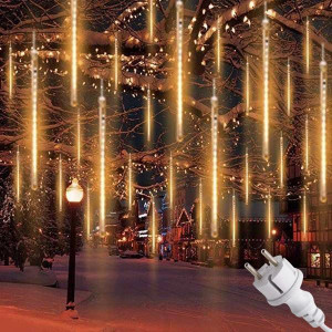 Lampki choinkowe 288 LED padający śnieg meteory