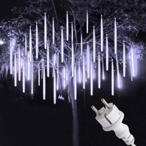 Lampki choinkowe 288 LED padający śnieg meteory