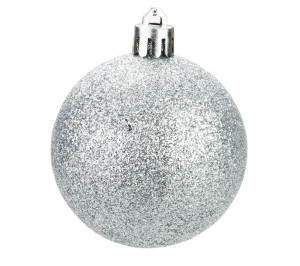 Bombka choinkowa w kolorze srebrnym o średnicy 6 cm