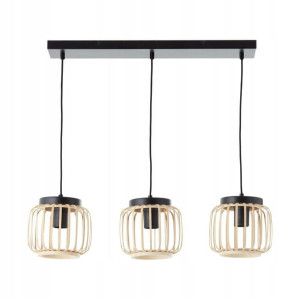 Lampa wisząca Pecan czarno-beżowa 3 x E27 Inspire