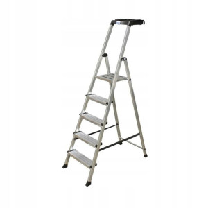 Drabina aluminiowa 5 stopni 1-stronna Secury Multigrip Krause